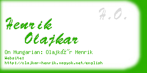 henrik olajkar business card